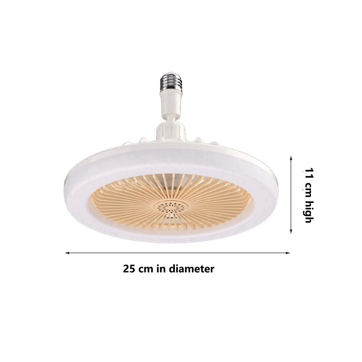 E27 Ceiling Fan with Lights,Enclosed Low Fan Light, Electric Fan Gimbal Lamp Holder(Cream Color)