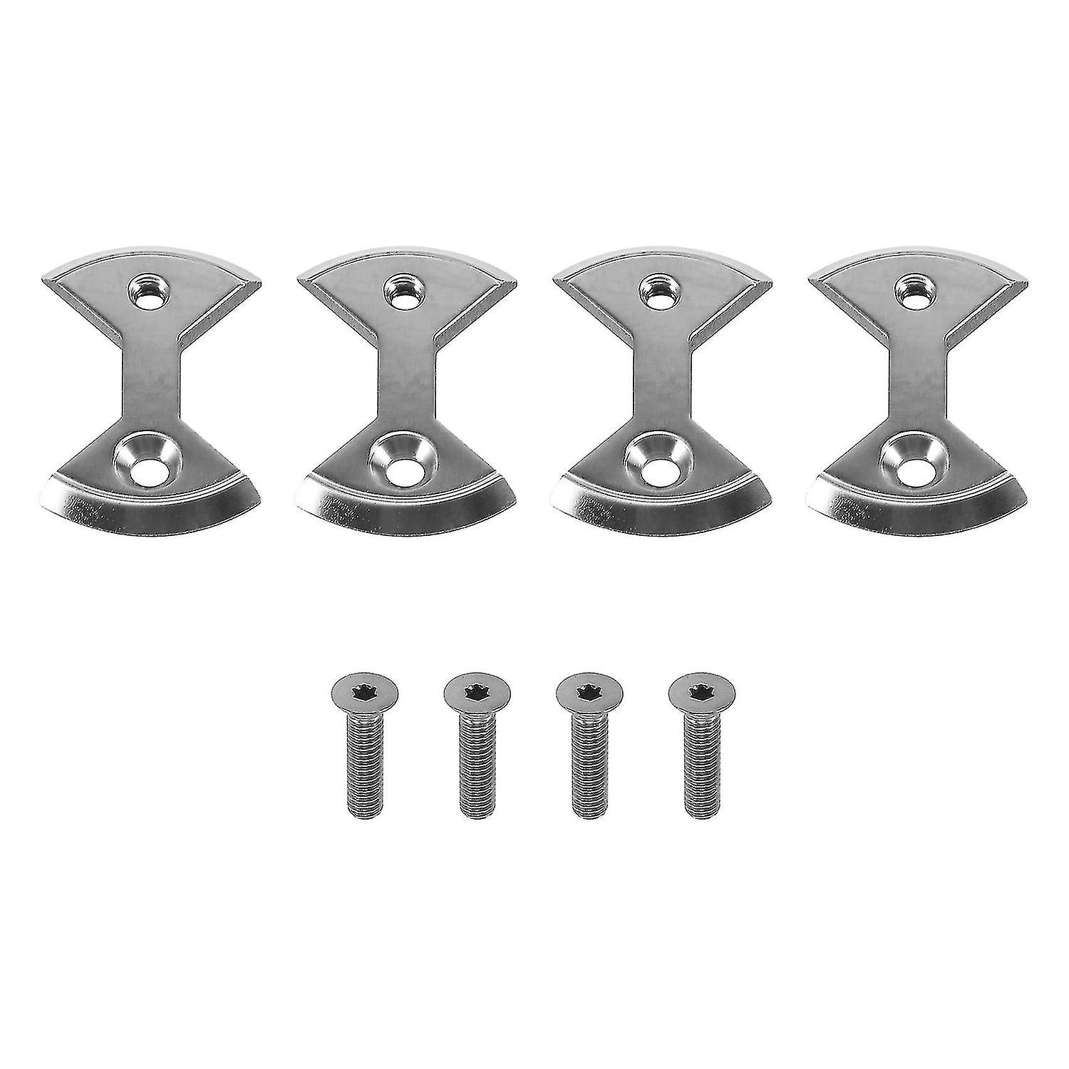 Cycling Pro Titanium Bike Bicycle Pedal Plate Cleats For Zero 4 Cleats 4 Bolts Bike Bicycle Replace