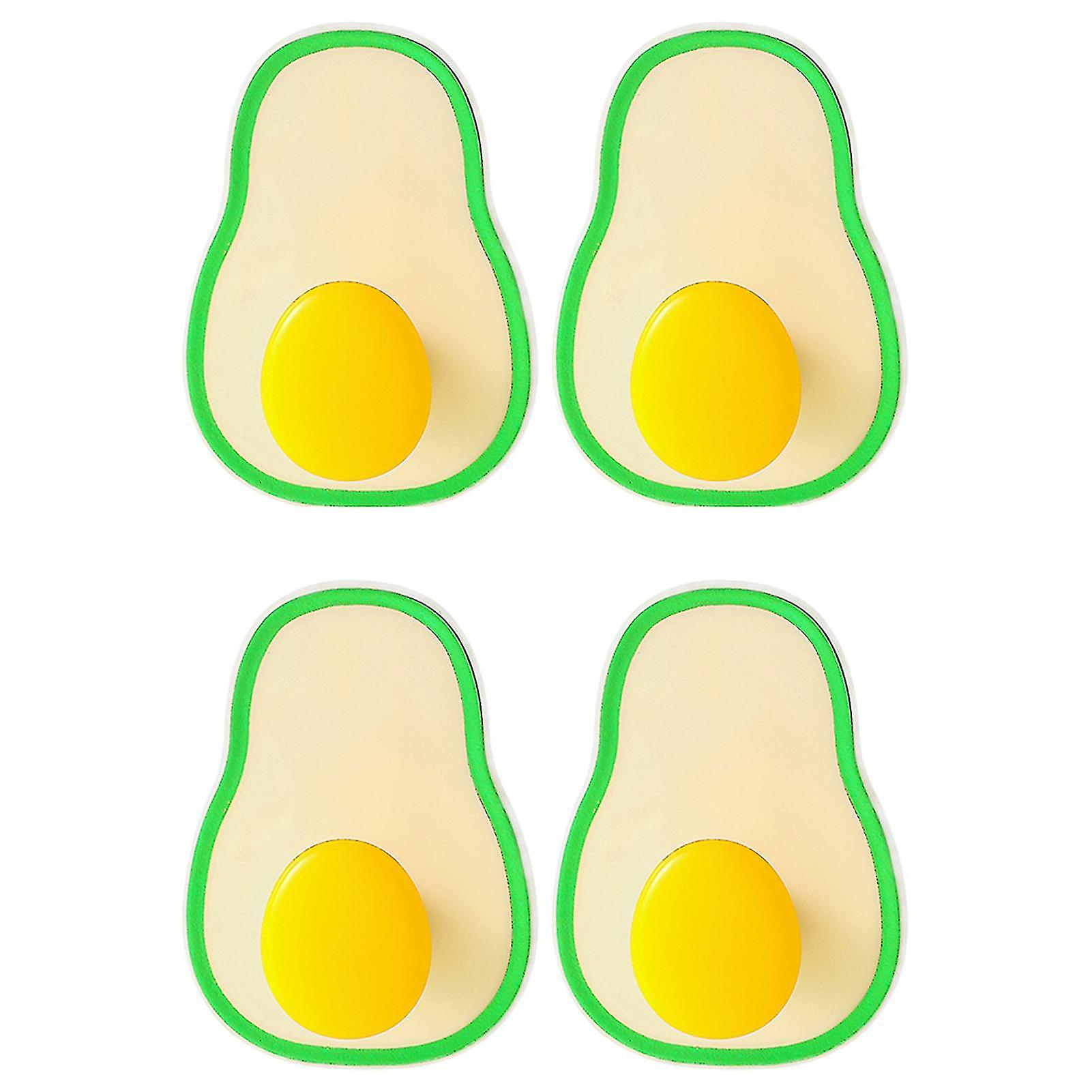 4pcs Avocado Hook Hole-free Coat Seamless Patch Wall Hanging Sticky Hook