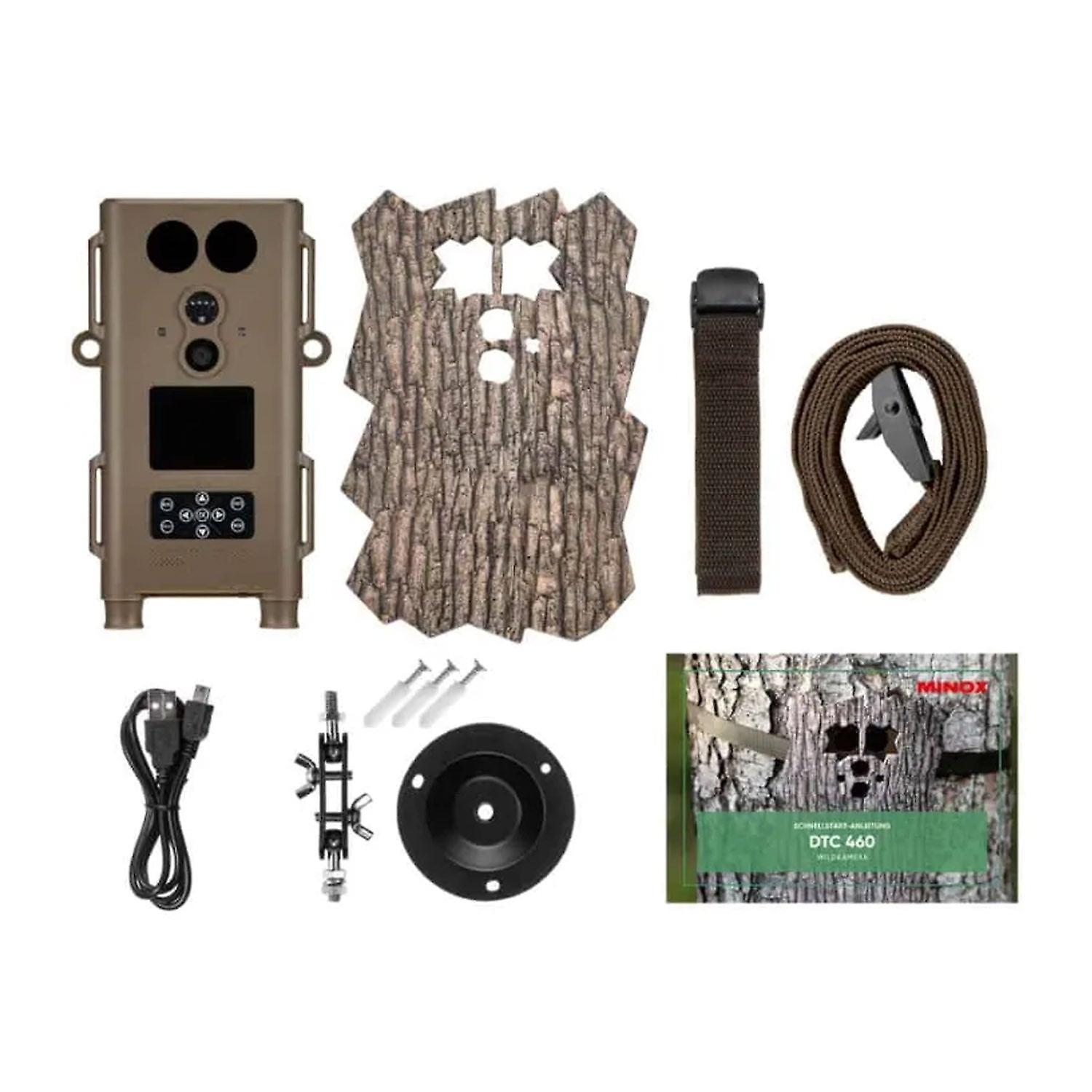 Minox Dtc 460 Slim Black Light Hd Video Colour Screen Trail Camera Camouflage Tree