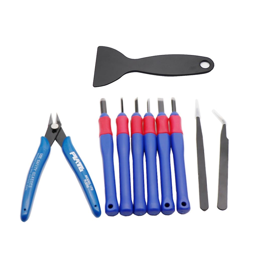 10PCS 3D Printer Repair Tools Clean-up Tools Chisel Tweezers Pliers 3D Moulding Tool Set Remover Kit