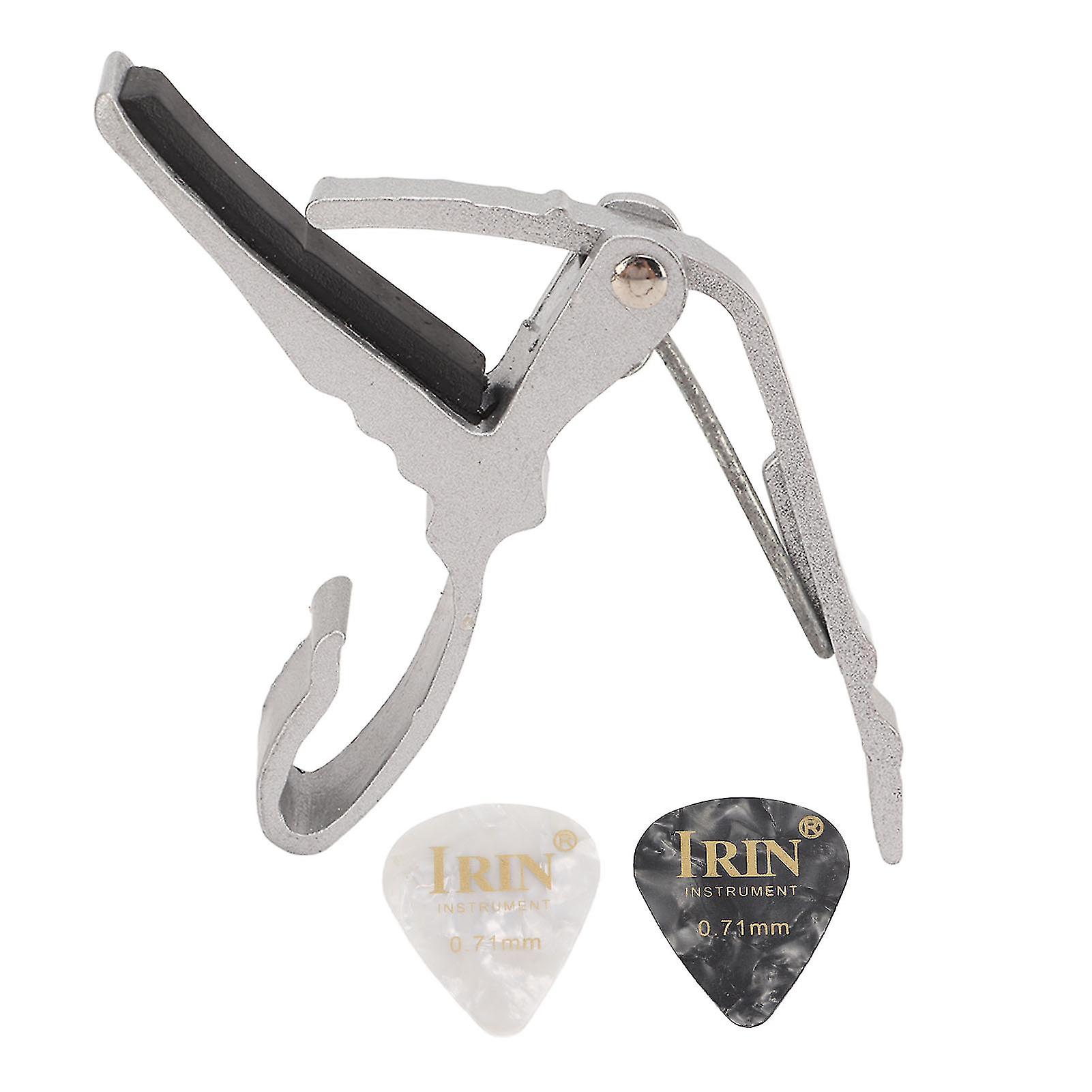 Guitar Capo Alloy Quick Tone Change Portable Instrument Accessory for Playing Performance Silver
