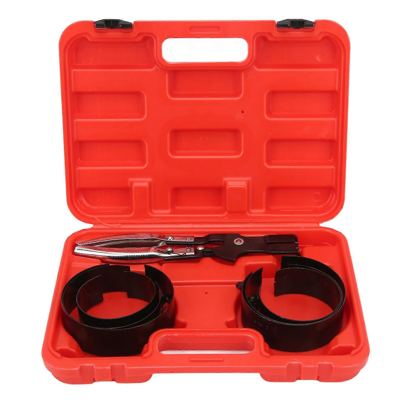 Piston Ring Compressor Set Universal Fit 6 Band Sizes Piston Installer Repair Pliers Auto Maintenance Tool