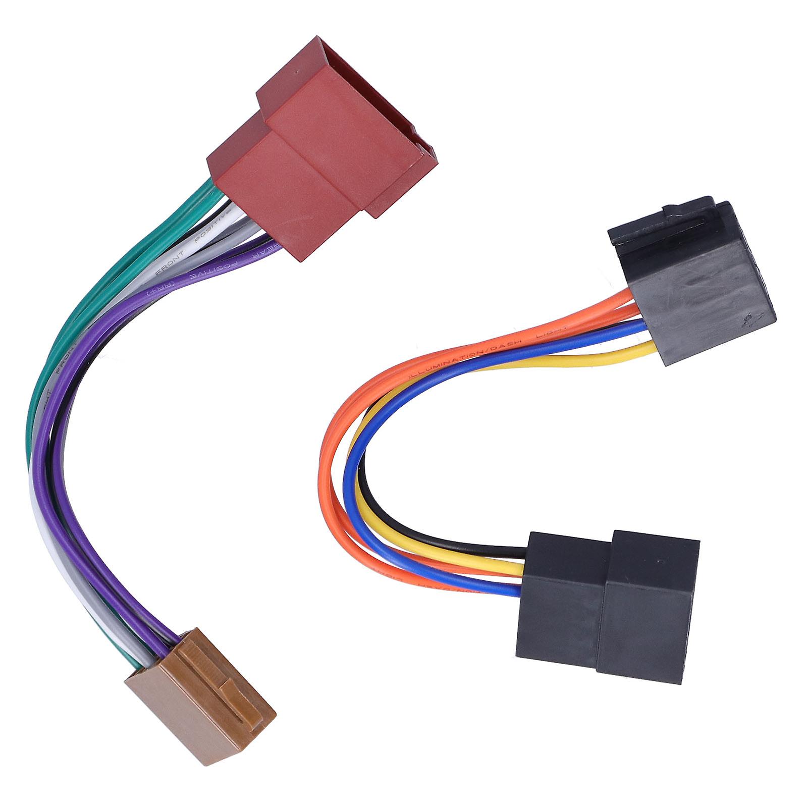 ISO Car Radio Wiring Harness Adapter for Stereo CD Player, Fits Convertible and Euro Vans