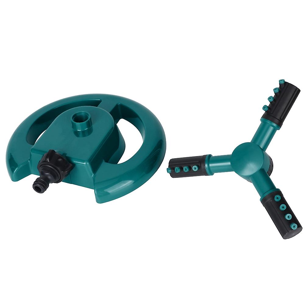 Three Arms 360 Degrees Rotating Garden Rotating Sprinkler Lawn Watering Irrigation ToolGreen