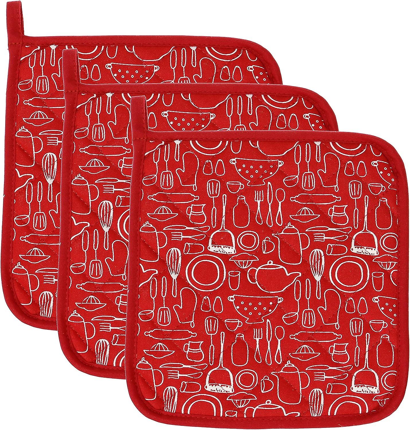 Basic Kitchen Cotton Sponge Potholders, Heat Resistant