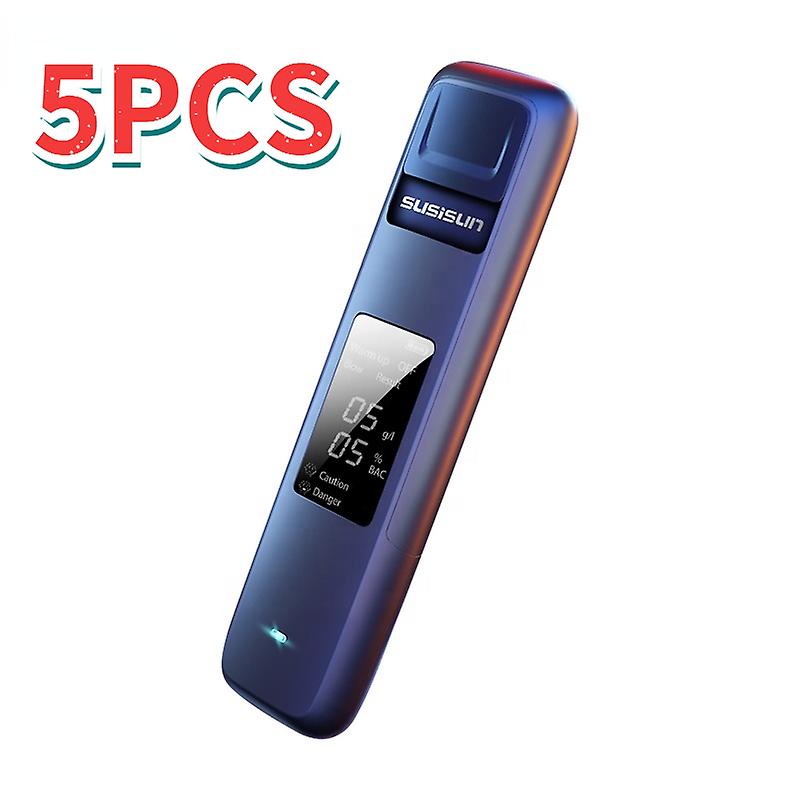 5Pcs 2021 New Product Accurate Value Car Alcohol Tester Led High Contrast Screen Display Breathalyzer Alcohol Breath Tester