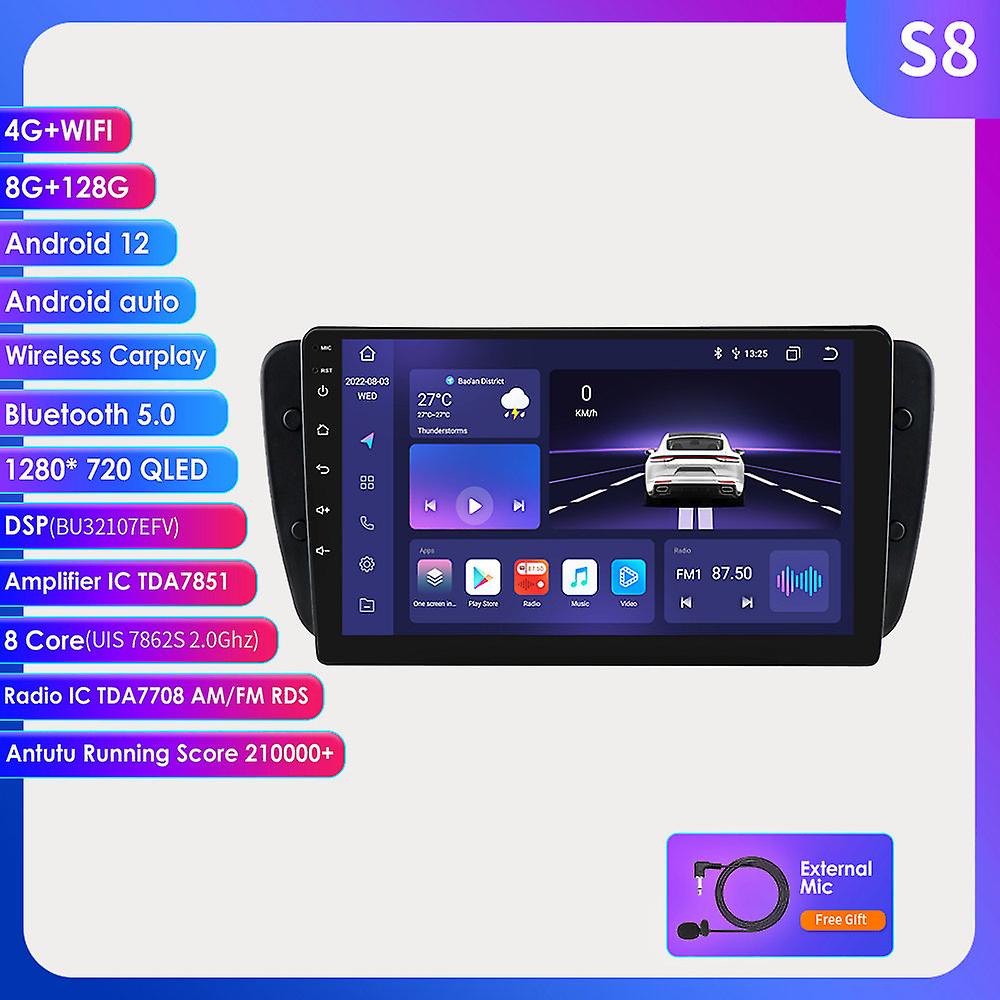 Android 12 Car Gps Radio Multimedia Player For Seat Ibiza 6j Mk4 2009-2013 2din Autoradio 4g Bluetooth Navigation Carplay Wifi