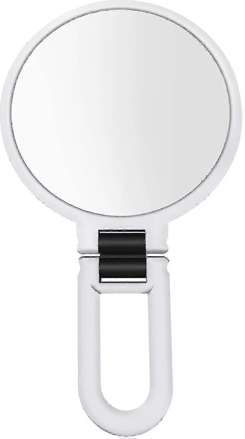 10x Double-sided Makeup Mirror, Double-sided Mirror, Hand Mirror With Folding Handle