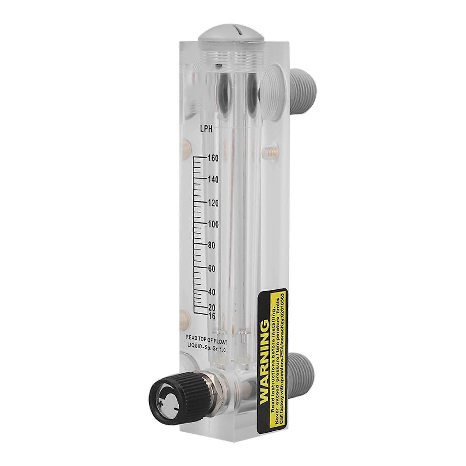 For 16?160LPH Adjustable Liquid Flowmeter Transparent High Accuracy Water Flow Meter Panel Type