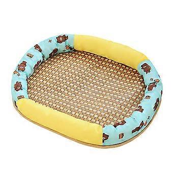 Cat Summer Sleeping Mat Breathable Waterproof Prevent Slip Pet Cooling Mat Bed for Small Medium Dogs Cats M Little Bear