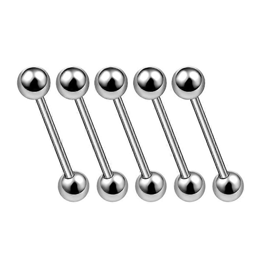 1/5stk rustfrit stål 14g industriel piercing smykker vægtstangsringe bar øre tragus stud