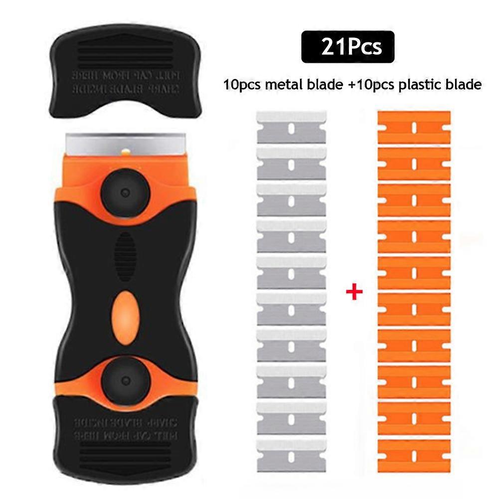 Double-sided Scraper With Plastic Handle Blade Combination Portable And Replaceable Multifunctional Double-sided Scraper