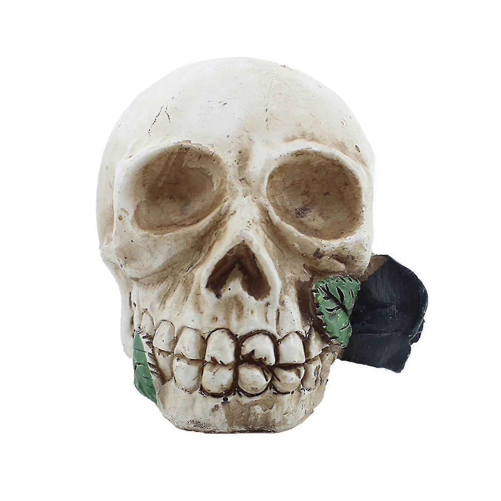 ハロウィーンは装飾を怖がらせ、怖い小道具ノベルティギフトグロー発光装飾品を樹脂製の頭蓋骨から作られたホラーに導きました