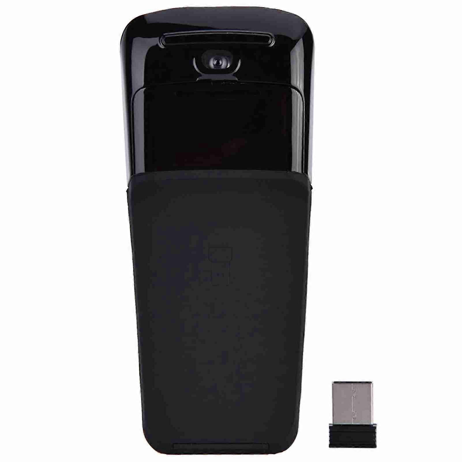 2.4GHz Foldable Wireless Arc Touch Mouse Mice USB Receiver For pc NoteBook Smart TV Black