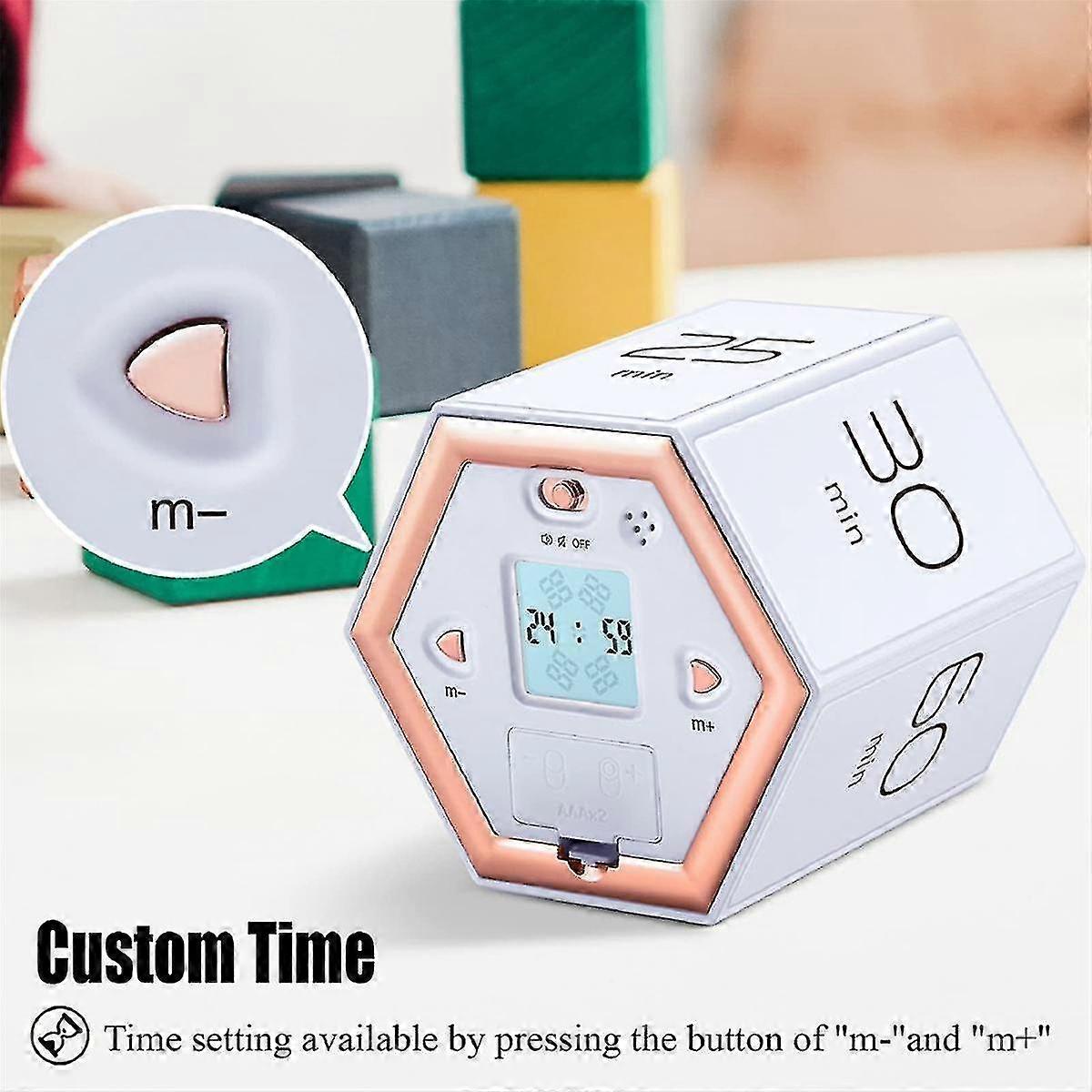 Hexagon Flip Timer With Mute & Alarm Function- Kitchen Timer Easy To ...