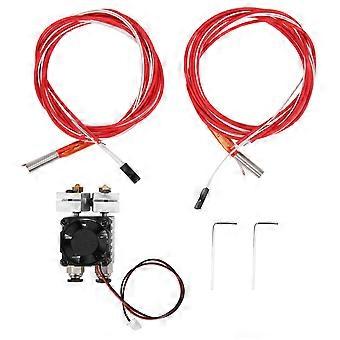 3D Printer Accessories 2 in 2 out Extruder Kit Volcano Block Nozzle Hot End Kit Hardware YEMAA