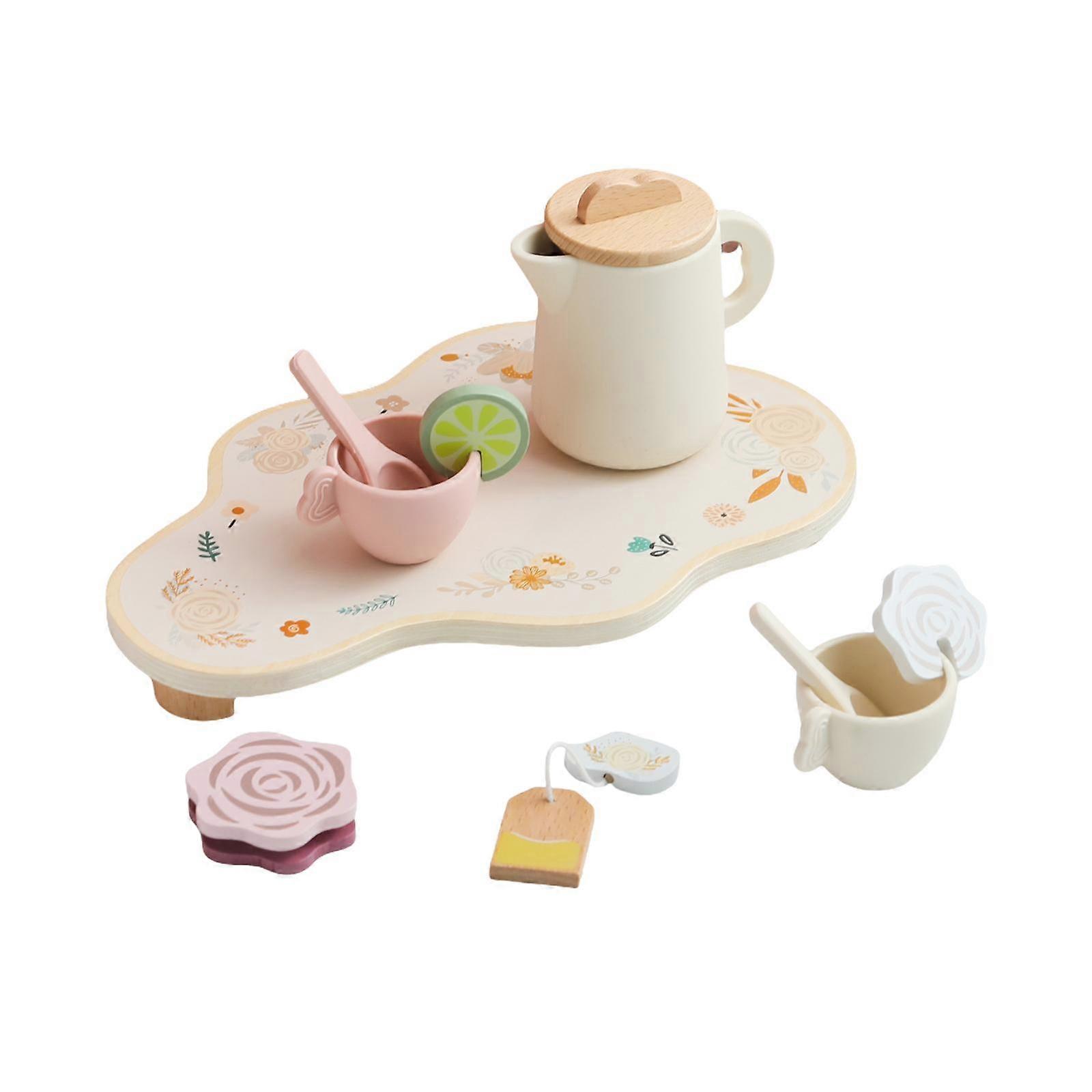 Afternoon Tea Party with Food Tea Party Tableware for Children Birthday Gift Style A