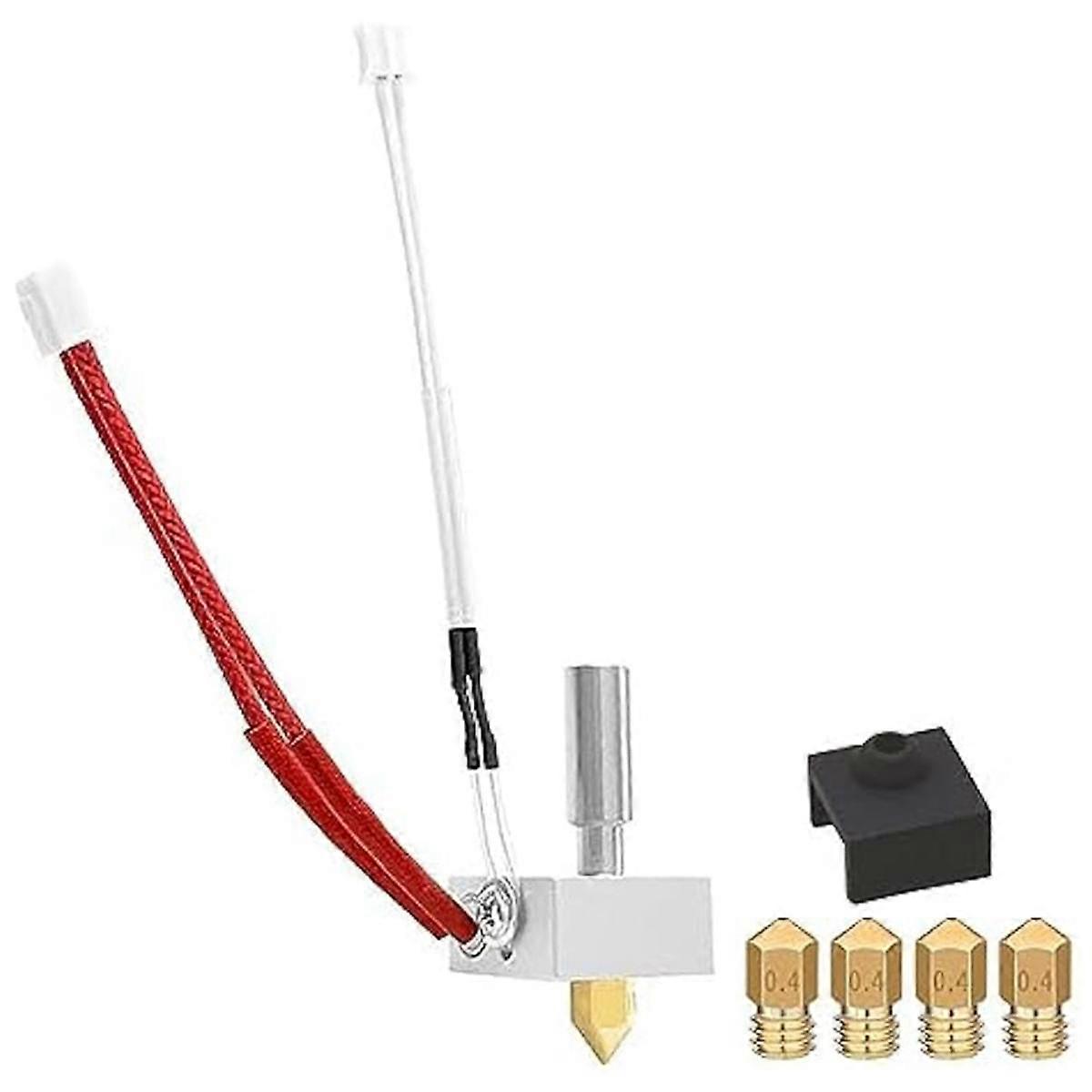 Printer Hot End Kit for Neptune 3 Plus/Max Extruder Head Heater Break Silicone Cover Thermistor with 4PCS Nozzles