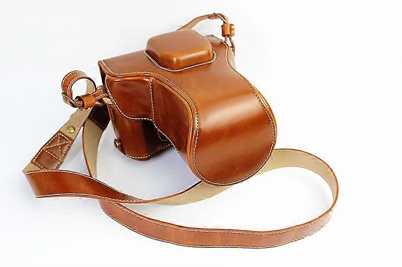 Luxury PU Leather Camera Bag For Fujifilm XT10 XT20 XT30 18-50mm lens Camera Case Leather With Strap Open Battery Desigb