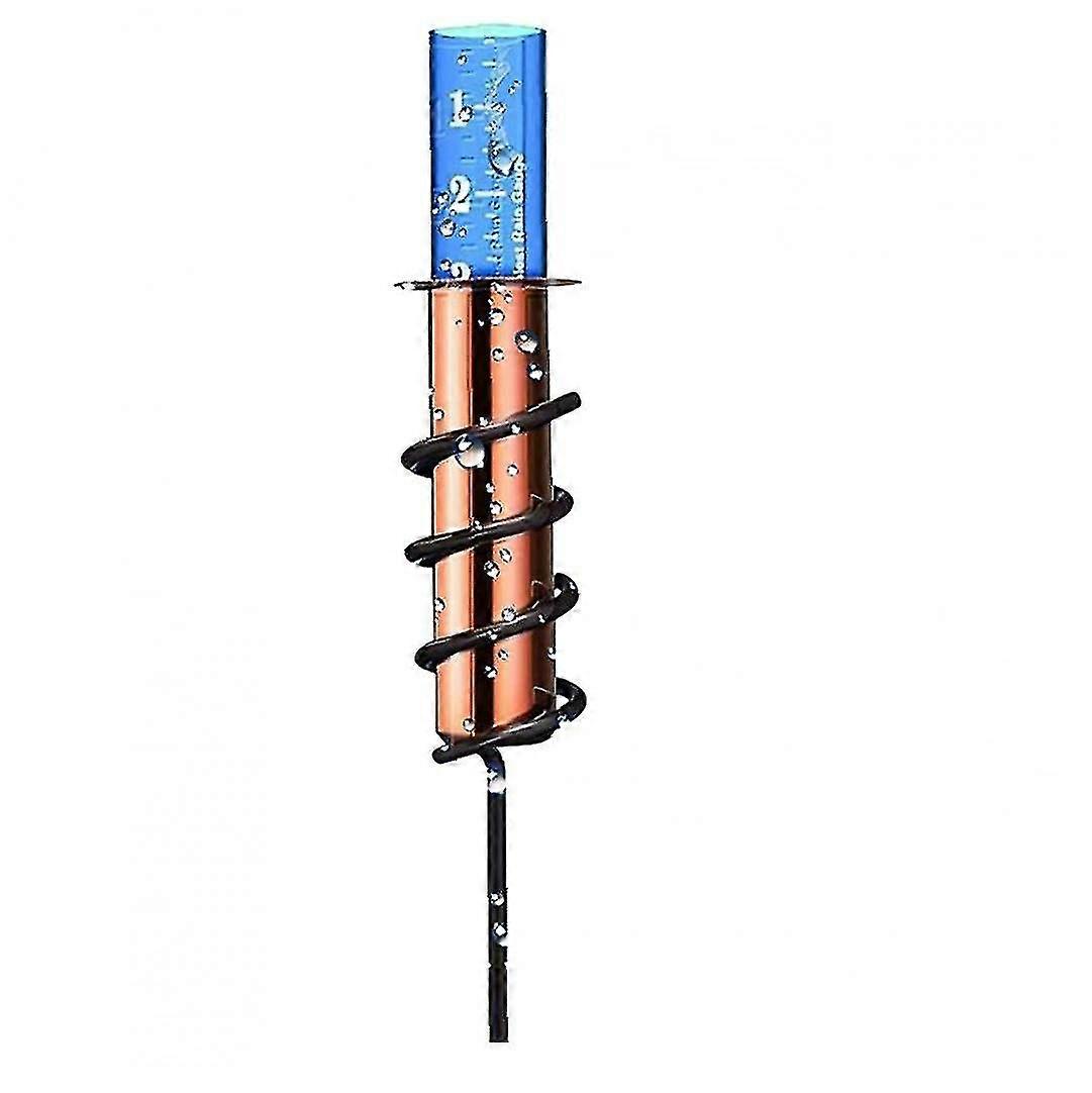 2024 Copper Rain Gauge, High Accuracy Garden Floating Rain Measure Gauge Yard Garden