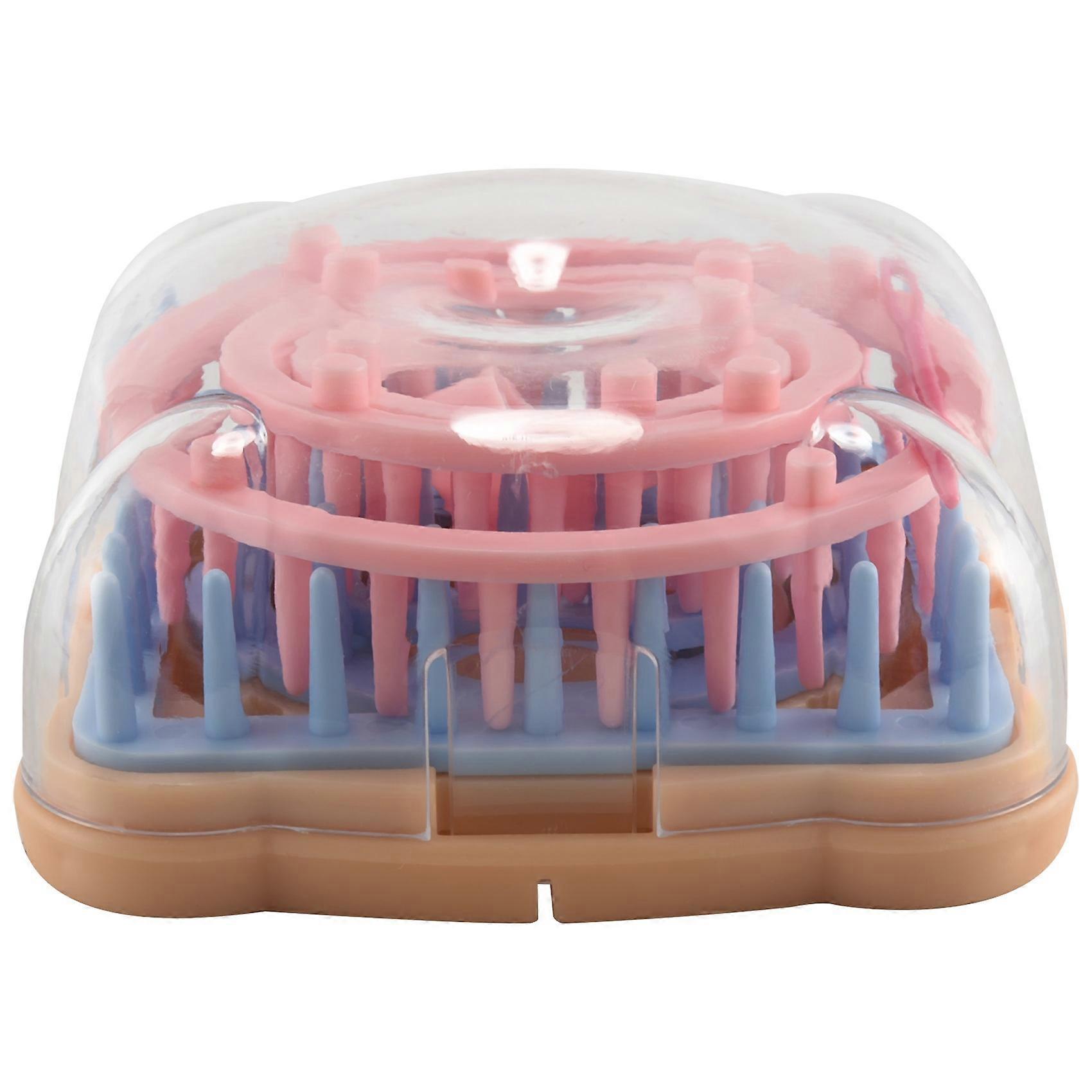 Flower Knitting Machine Kit DIY Wool Flower Machine Tool Set Square Flower Maker with Needle