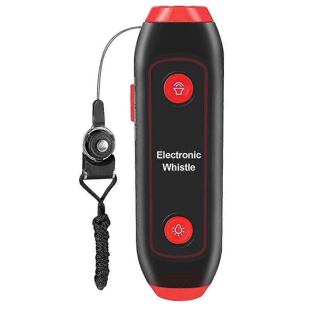 Sifflet électronique 3 tons, sifflet portatif polyvalent avec cordon et lampe torche