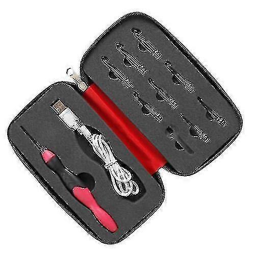 9 In 1 Usb Light Up Crochet Hooks Knitting Needles Led Sewing Tools Set Kit