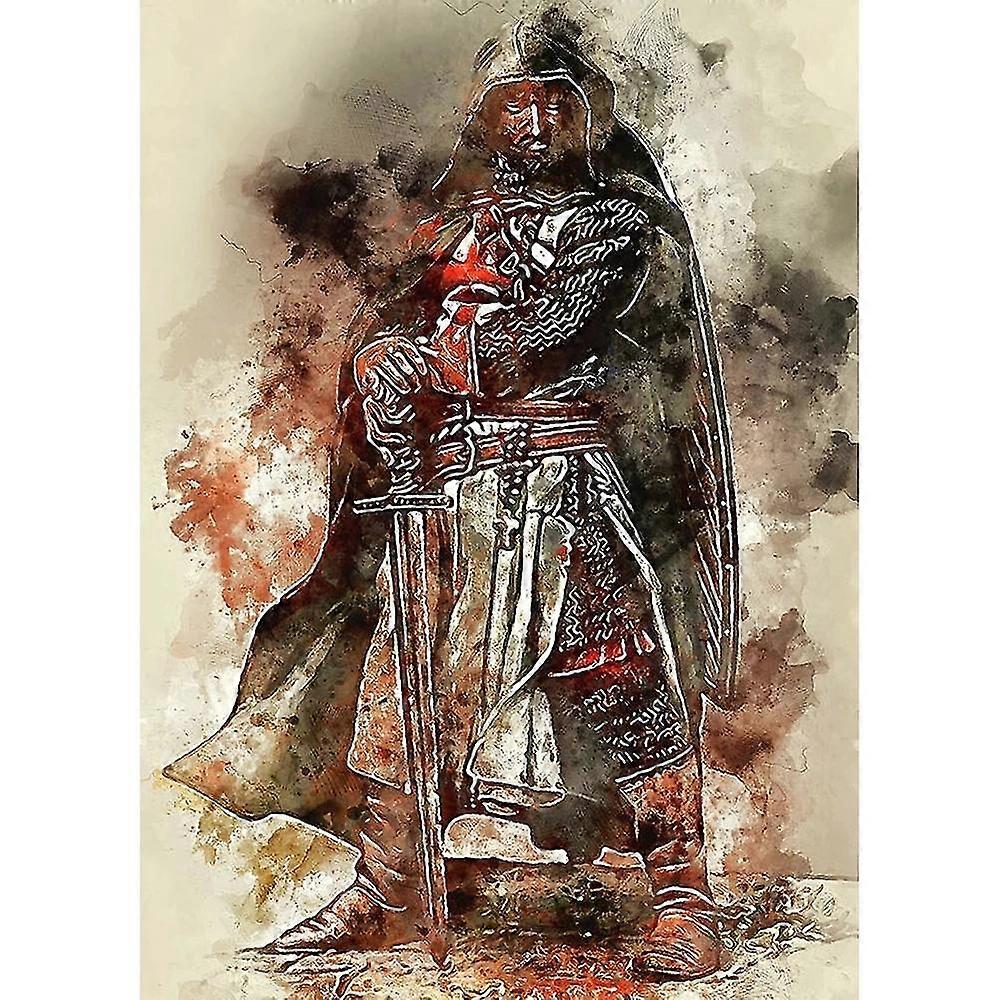 كامل الحفر الفسيفساء القديمة فرسان الهيكل 5D الماس اللوحة الجندي المسيح التطريز الصليب غرزة كيت ديكور هدية