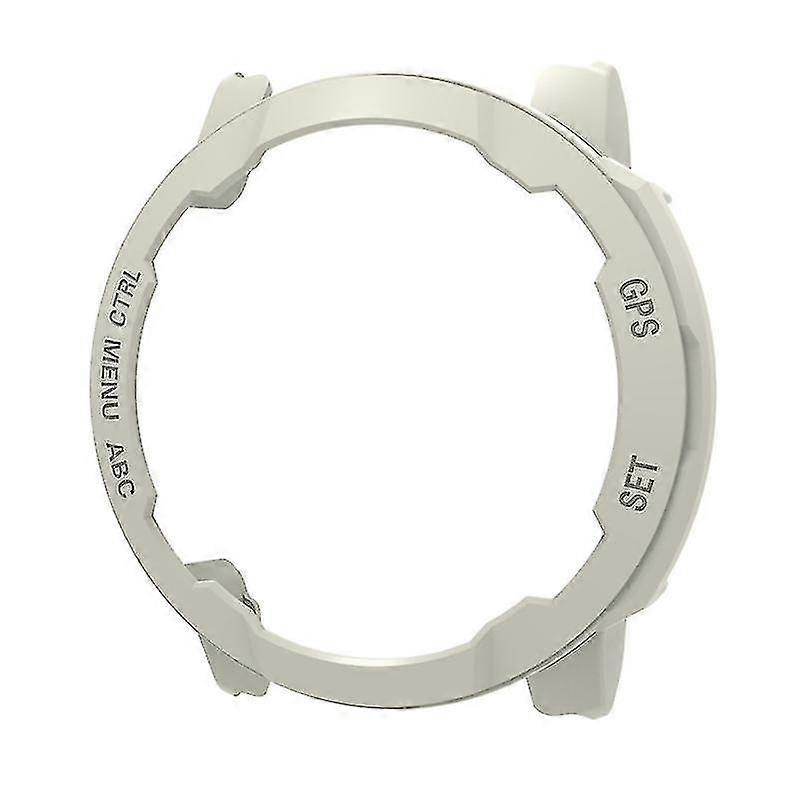 For Garmin Instinct 2 Watch Anti-scratch Housing Bumper Case Shell Frame Cover White