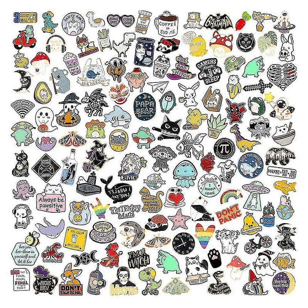 24 Pack Niedliche Emaille Rucksack Pins, Spaß Emaille Pins Bulk Set Cool Button Pins Ästhetik Pins Revers P