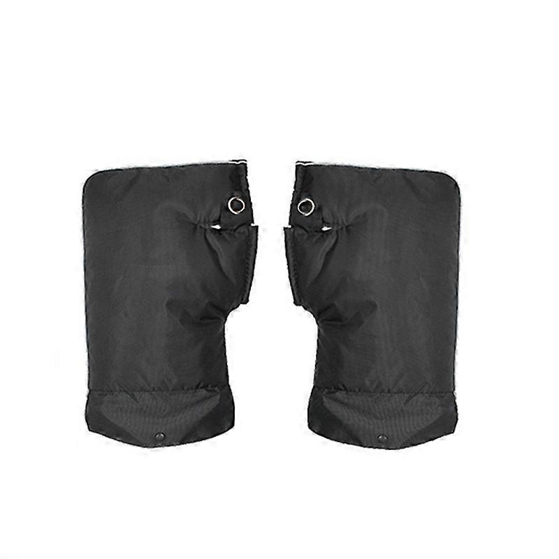 1 Pair Motorcycle Handle Gloves with Press Button Thickened Fleece Lining Protective Windproof Rainproof Protection Waterproof Universal E-Bike Handgu