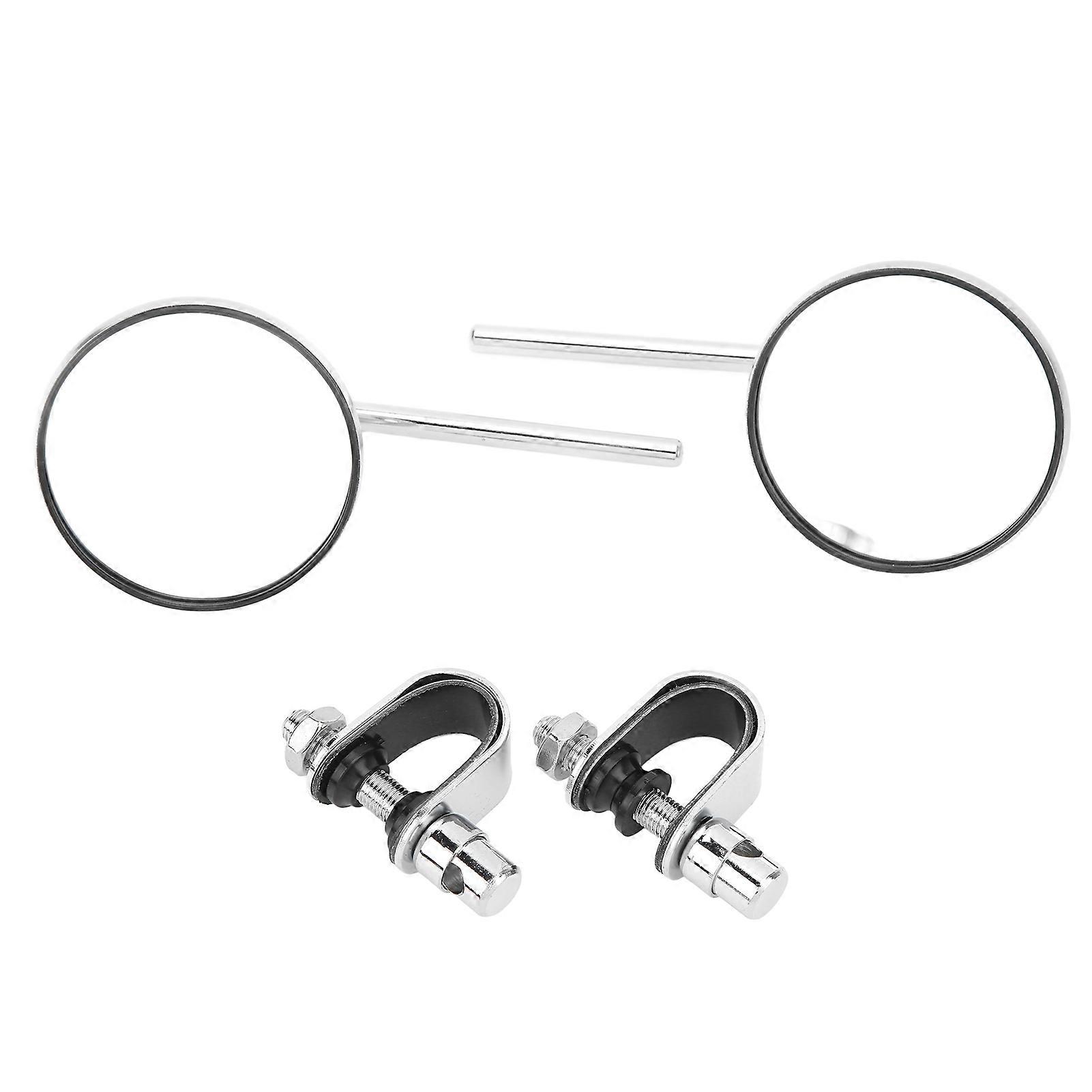 Motorcycle Rearview Mirror 360 Rotation Adjustable Handlebar Bracket for Retro Motorbikes