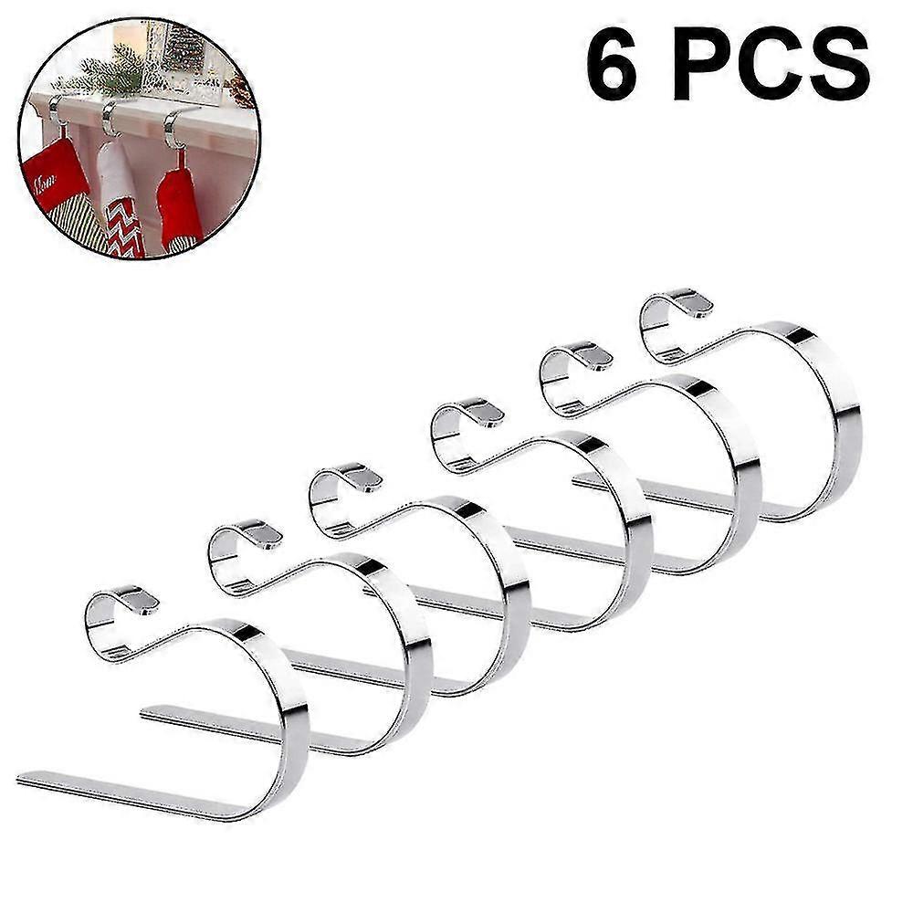 6pcs Stocking Hangers, Christmas Stocking Holders Hooks