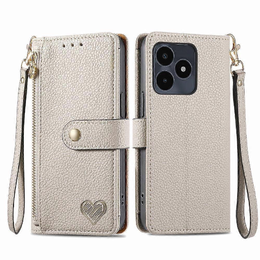 Flip Case For Realme Note 50 Zipper Wallet Shockproof Love Leather Case