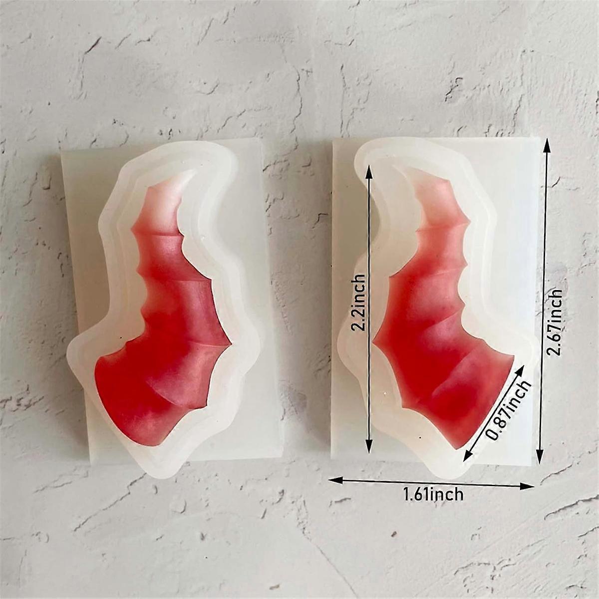 1Pair Devil Horns Silicone Mold 2.16in Animal Sheep Horn Shape Headband Keychain Pendant Resin Cast