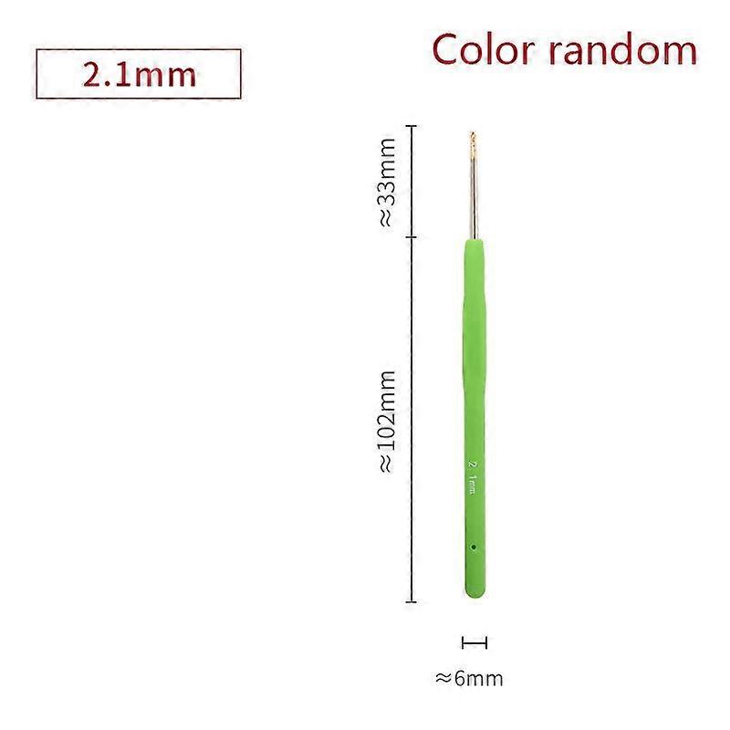 1PC Knitting Needles Small Lace Yarn Weave Rubber Handle Crochet Hooks Needles 0.5mm-2.5mm