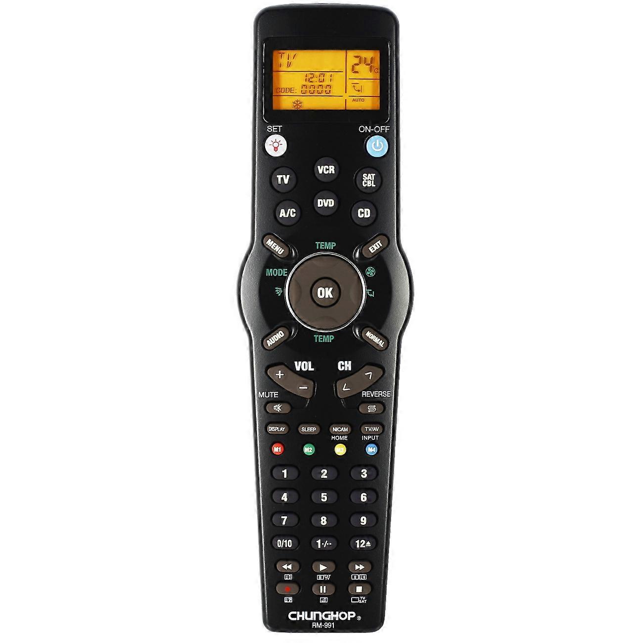 RM991 Smart Universal Remote Control Multifunctional Learning Remote Control for TV/,DVD CD,VCR,SA