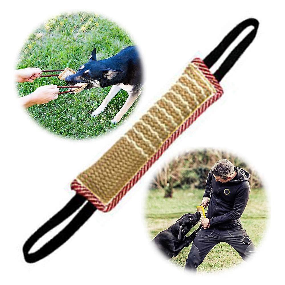 Durable Dog Training Bite Pillow - Jute Bite Toy and Tug Toy for Dogs