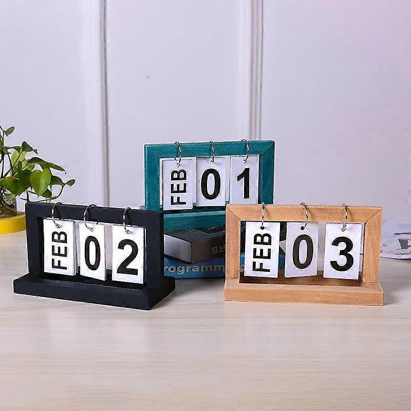 Ins Creative Wooden Page-Turning Calendar Simple Home Desktop Small Ornaments Study Desk Calendar