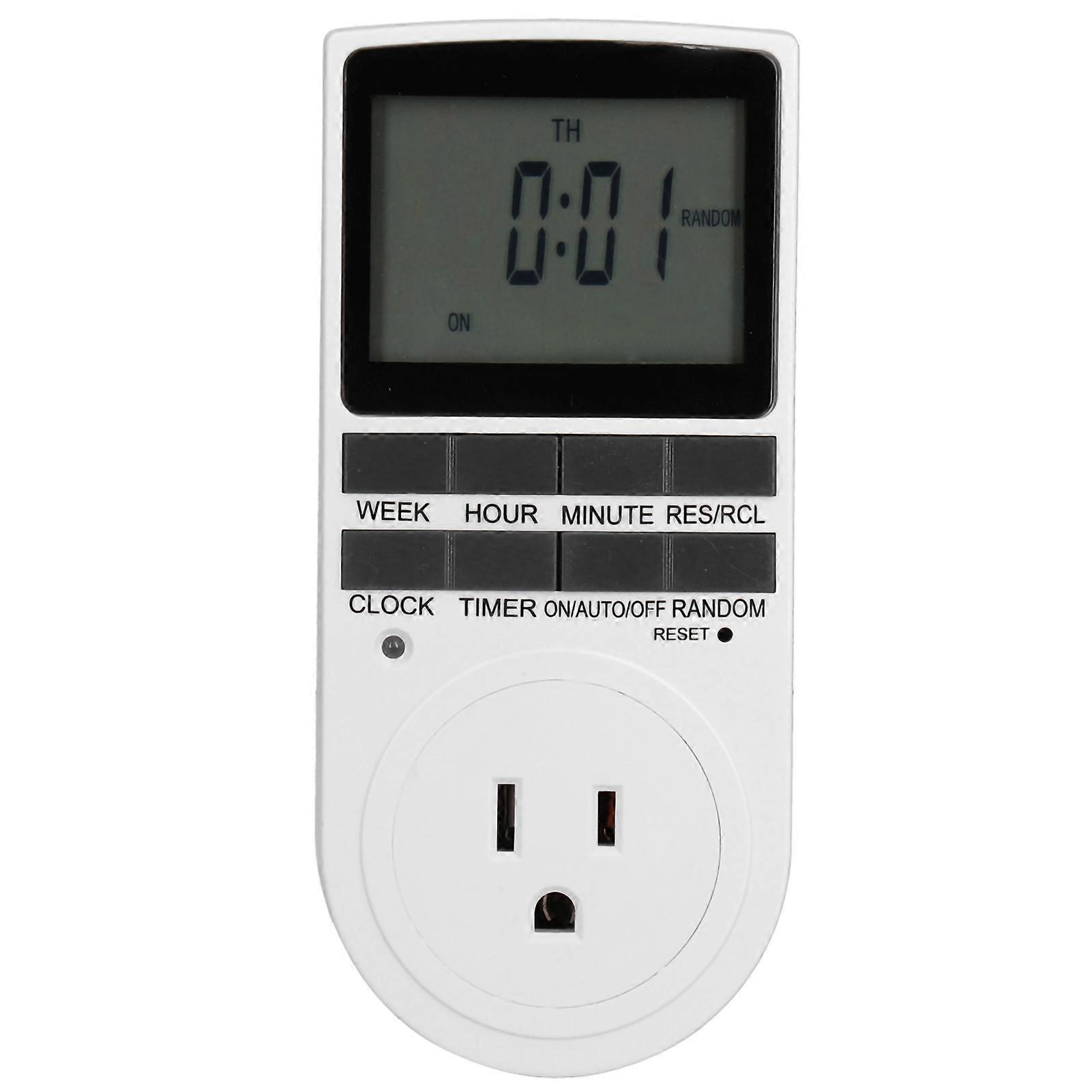 Digital Programmable Outlet Timer Smart Timing Switch Socket Accessory for Lamp Fan(YMCAT)