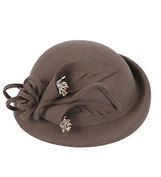 Wool Felt Hat Cap with Curling Edge In Autumn