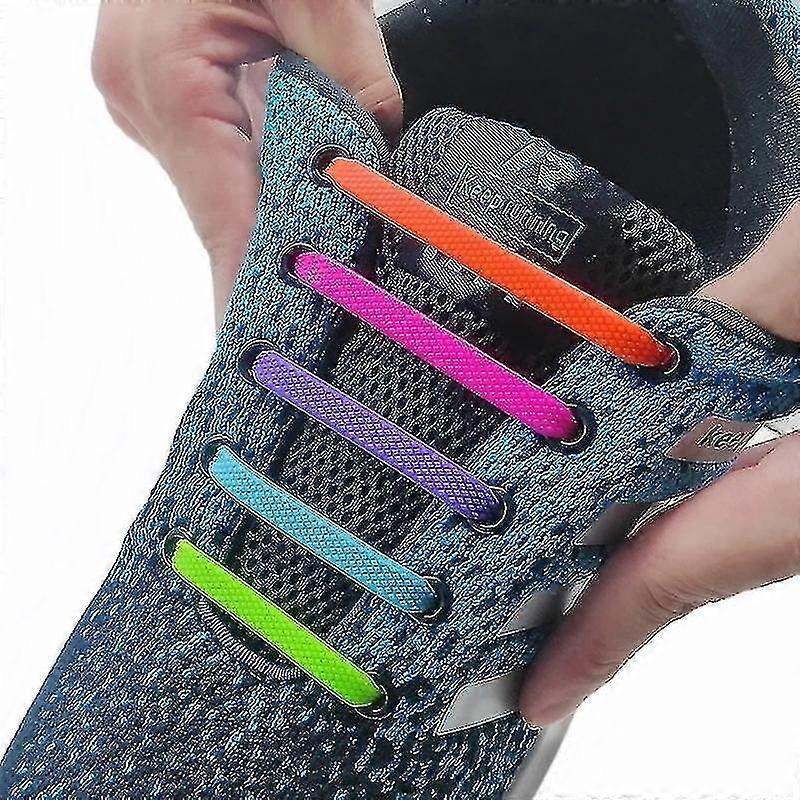 Lazy Person Silicone Elastic Shoelaces No Tie Shoelace For Kid/adult Q