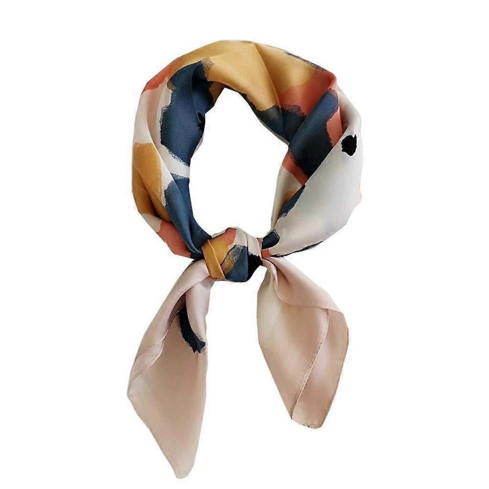 Silk Feeling Scarf - Medium Square Satin Head Scarf