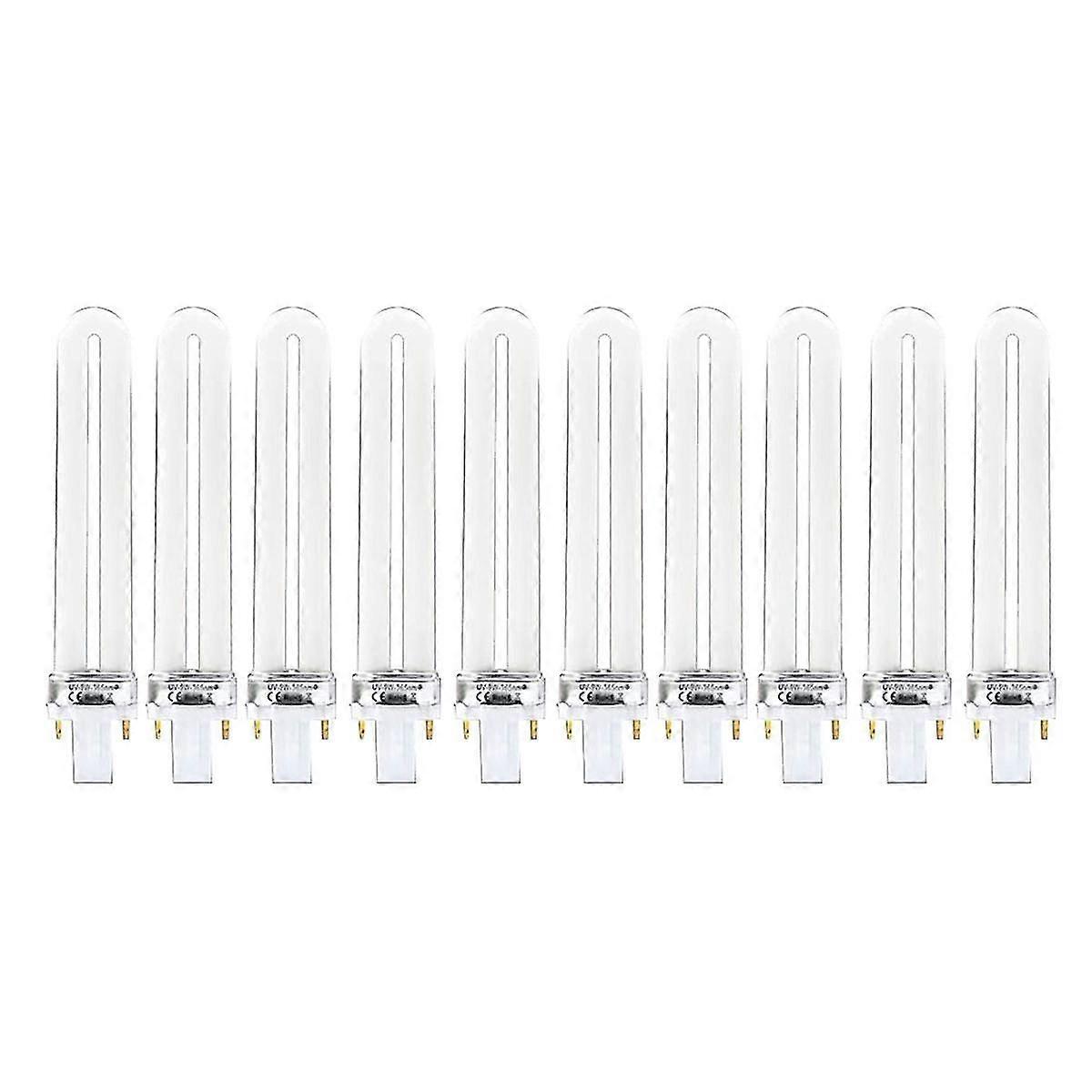 10 قطع 9 واط آلة الأشعة فوق البنفسجية للأظافر 365 نانومتر مصباح لمبة أنبوب