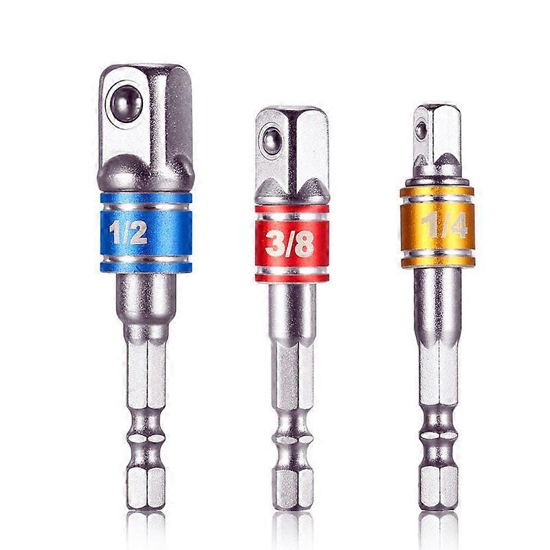 1/4in Hex Shank Wrench Drive Power Drill Socket Drill Adapter Socket Extension Bit Adaptor Set