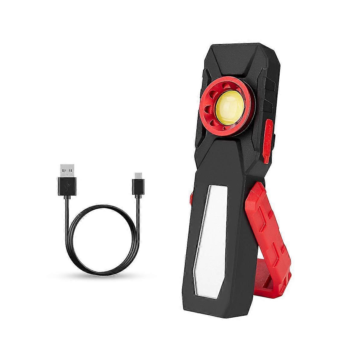Powerful Cob Led Work Light Usb Rechargeable Camping Lanterns Magnetic Work Lamp Emergency Light Warning Light
