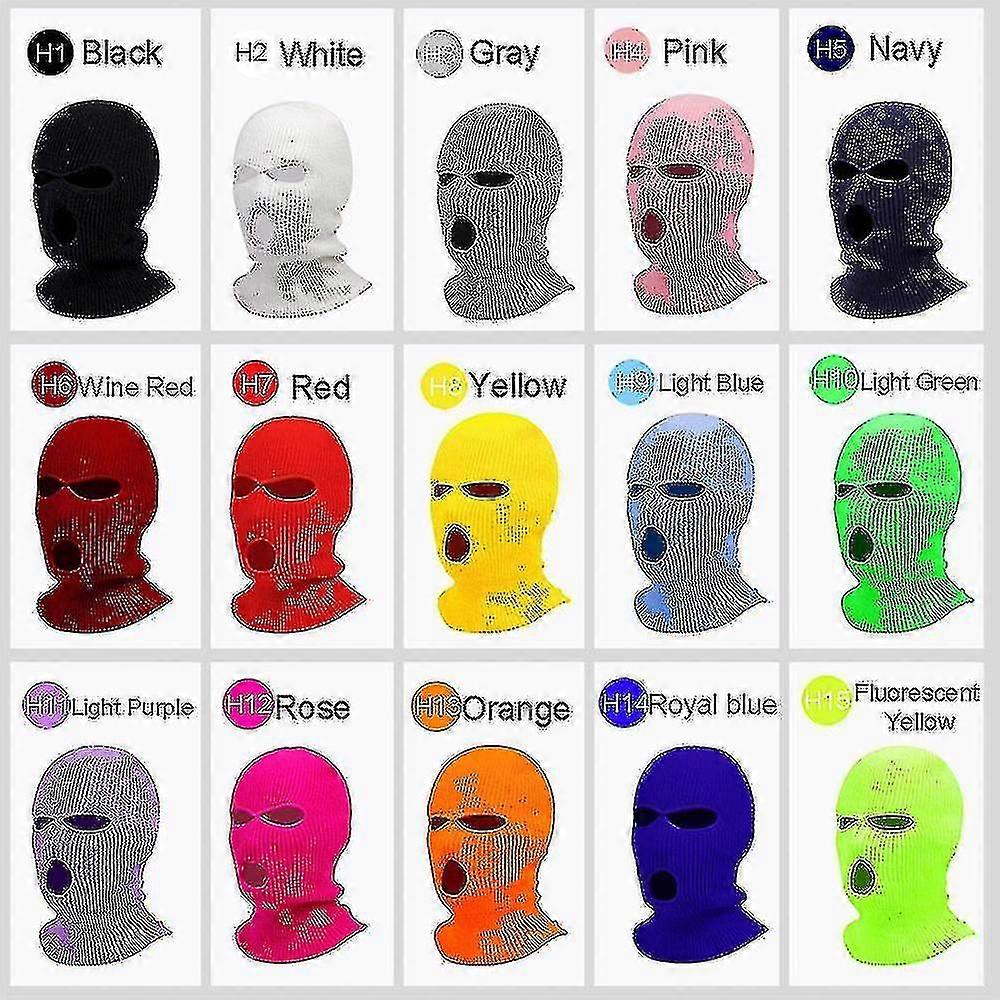 מסכת סקי מסכת סקי מלאה מסכת חורף כובע Balaclava Hoodarmy מסכה 3 חור