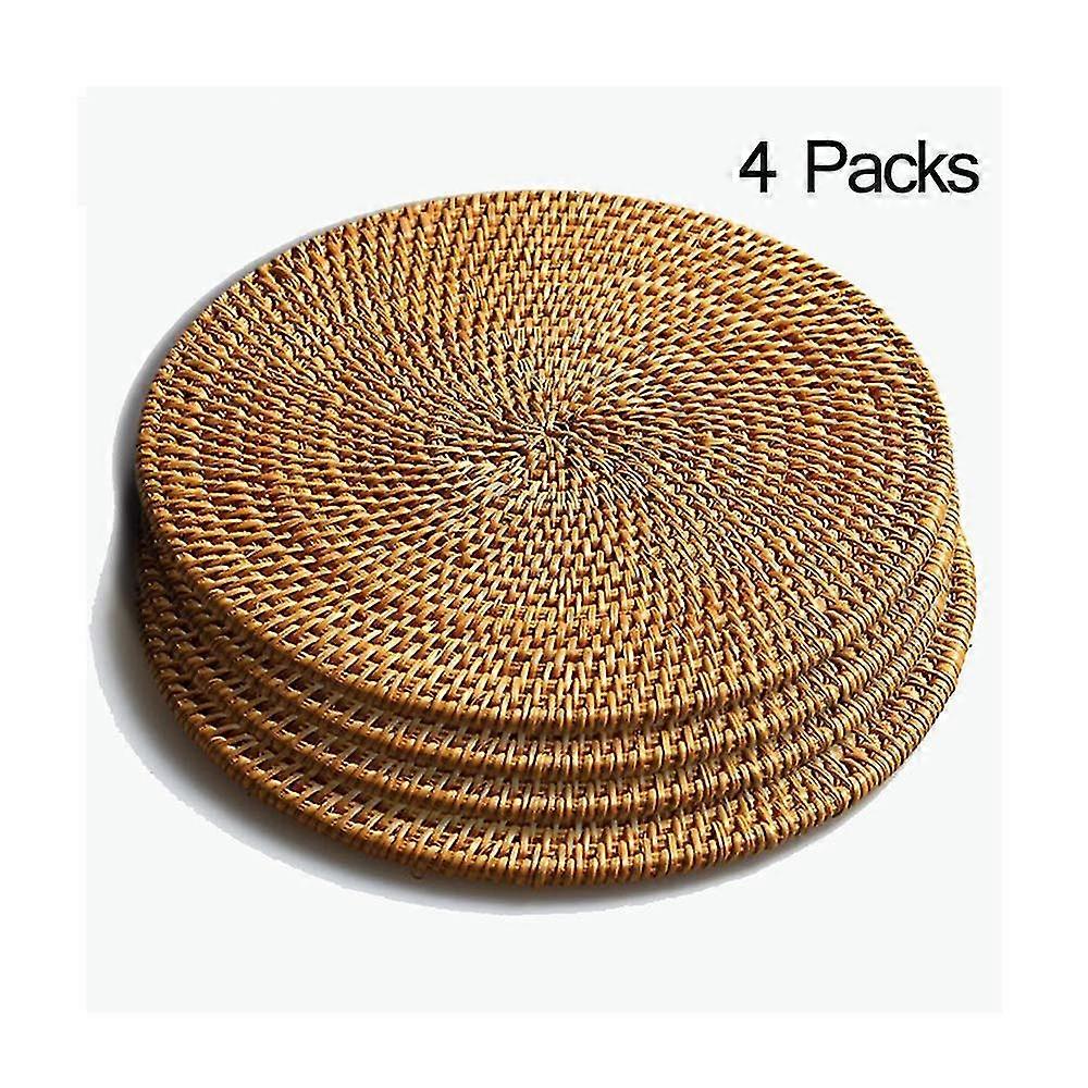 4pcs 18cm Vietnamese Rattan Coaster
