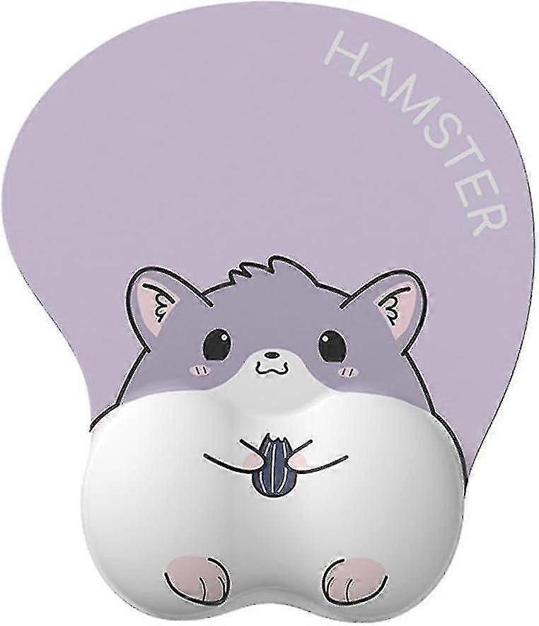 Cartoon Hamster Mouse Pad With Wrist Support, Non-slip Base, Ergonomic Gaming Mouse Pad For Pain Relief, Cute Mouse Pads For Computer, Laptop, Office